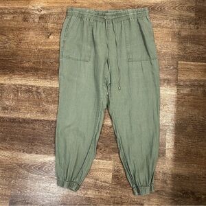 Ellen Tracy Sage Green Drawstring Joggers
